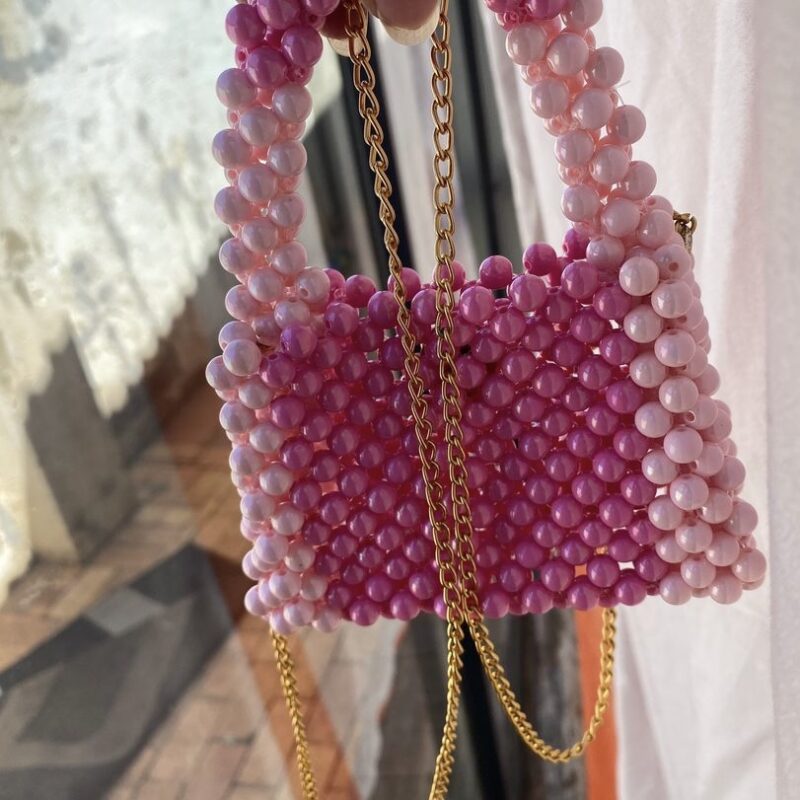 Beaded Bag - Pink