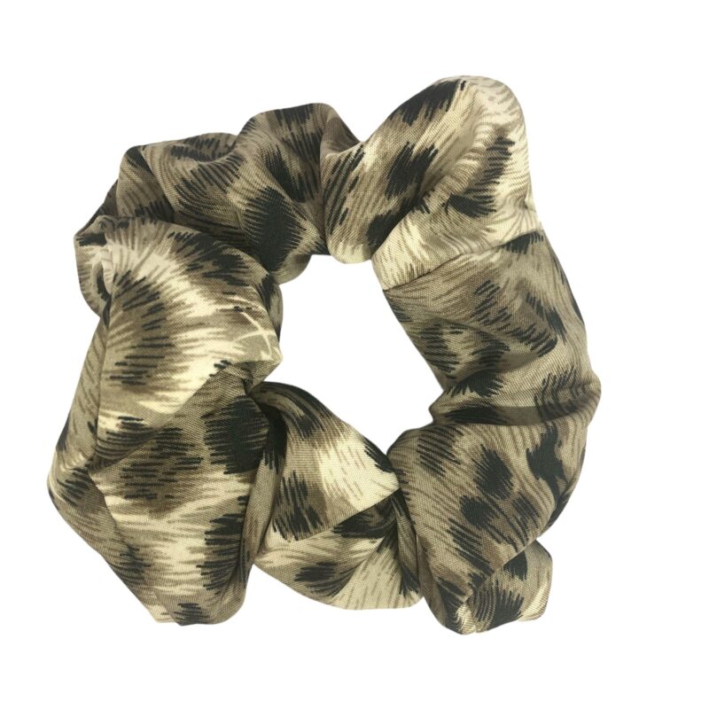 Leopard print scrunchie
