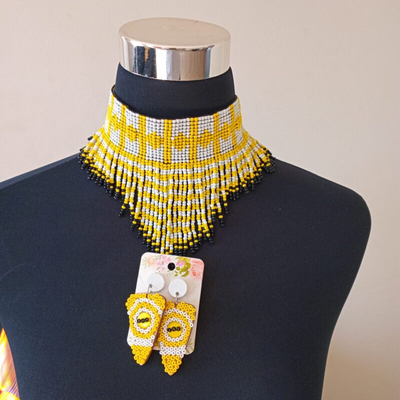 Beaded African Choker Necklace